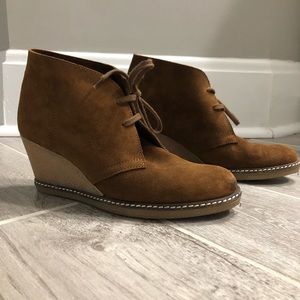 J Crew Leather Wedge boots